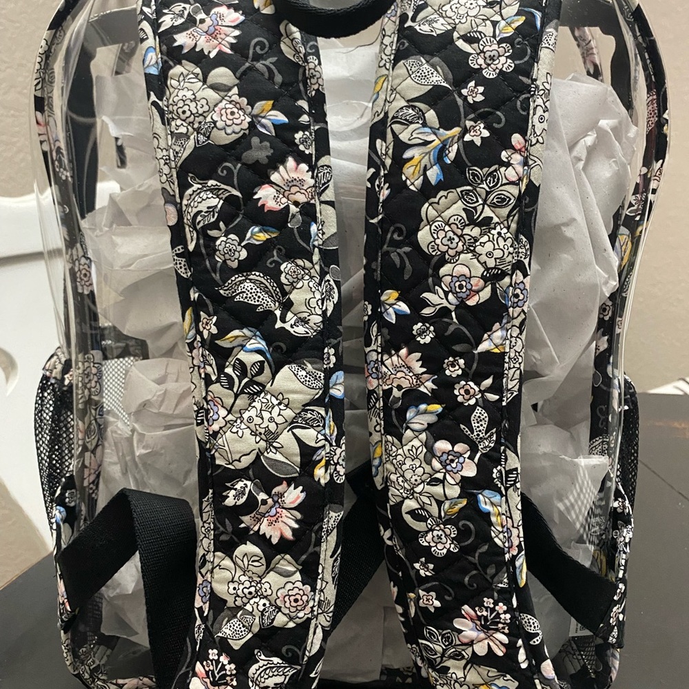 NWT Vera Bradley clear backpack with side pockets